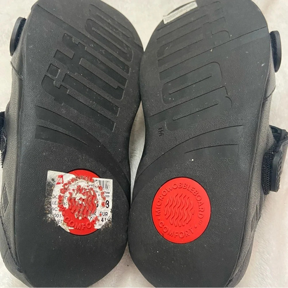 Fitflop GOGH  Mens Leather Slides Size 8 Black main image 6
